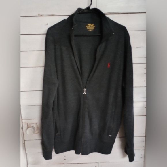 Polo Ralph Lauren Other - Polo Ralph Lauren Performance Men Size Large Full Zip Jacket Gray Zipper Pockets